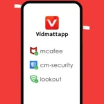 A smartphone displaying Vidmattapp's user interface for video downloading and streaming.